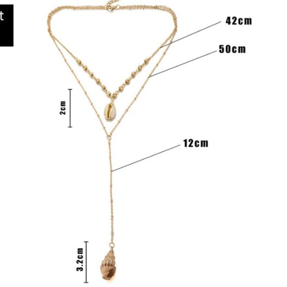 Layer Cowrie Under The Sea Shell Drop Necklace - Picture 5 of 5